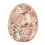 Clayre & Eef | Decoratie Ei Beige Roze ø 10x12 cm | 6CE1920M Clayre & Eef | Decoratie Ei Beige Roze ø 10x12 cm | 6CE1920M