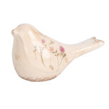 Clayre & Eef | Decoratie beeld Vogel Roze Beige 16x7x9 cm | 6CE1952S Clayre & Eef | Decoratie beeld Vogel Roze Beige 16x7x9 cm | 6CE1952S