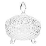 Clayre & Eef | Bonbonniere met deksel Transparant ø 17x19 cm | 6GL4997 Clayre & Eef | Bonbonniere met deksel Transparant ø 17x19 cm | 6GL4997