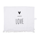 Clayre & Eef | Gastendoekje Wit Zwart 40x66 cm | CT032 Clayre & Eef | Gastendoekje Wit Zwart 40x66 cm | CT032