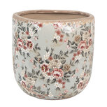 Clayre & Eef | Bloempot Binnen Grijs Roze ø 19x18 cm | 6CE1966XL Clayre & Eef | Bloempot Binnen Grijs Roze ø 19x18 cm | 6CE1966XL