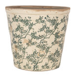 Clayre & Eef | Bloempot Binnen Beige Groen ø 21x20 cm | 6CE1976L Clayre & Eef | Bloempot Binnen Beige Groen ø 21x20 cm | 6CE1976L