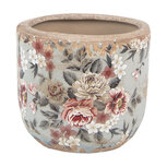 Clayre & Eef | Bloempot Binnen Grijs Roze ø 14x13 cm | 6CE1966M Clayre & Eef | Bloempot Binnen Grijs Roze ø 14x13 cm | 6CE1966M