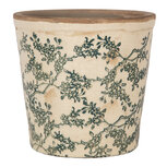 Clayre & Eef | Bloempot Binnen Beige Groen ø 17x16 cm | 6CE1976M Clayre & Eef | Bloempot Binnen Beige Groen ø 17x16 cm | 6CE1976M
