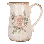 Clayre & Eef | Decoratieve Schenkkan Beige Roze 17x12x18 cm | 6CE1979M Clayre & Eef | Decoratieve Schenkkan Beige Roze 17x12x18 cm | 6CE1979M