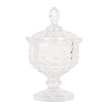 Clayre & Eef | Bonbonniere met deksel Transparant ø 9x16 cm | 6GL5025 Clayre & Eef | Bonbonniere met deksel Transparant ø 9x16 cm | 6GL5025