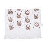Clayre & Eef | Gastendoekje Wit Bruin 40x66 cm | CTGTW Clayre & Eef | Gastendoekje Wit Bruin 40x66 cm | CTGTW