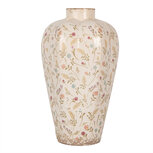 Clayre & Eef | Vaas Beige Roze ø 24x40 cm | 6CE1937L Clayre & Eef | Vaas Beige Roze ø 24x40 cm | 6CE1937L
