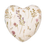 Clayre & Eef | Decoratie Hart Beige Roze 11x11x4 cm | 6CE1917 Clayre & Eef | Decoratie Hart Beige Roze 11x11x4 cm | 6CE1917