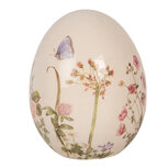 Clayre & Eef | Decoratie Ei Beige Roze ø 10x12 cm | 6CE1918M Clayre & Eef | Decoratie Ei Beige Roze ø 10x12 cm | 6CE1918M