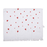 Clayre & Eef | Gastendoekje Wit Rood 40x66 cm | CTFAS-1 Clayre & Eef | Gastendoekje Wit Rood 40x66 cm | CTFAS-1