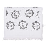 Clayre & Eef | Gastendoekje Wit Zwart 40x66 cm | CTLGC-2 Clayre & Eef | Gastendoekje Wit Zwart 40x66 cm | CTLGC-2