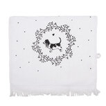 Clayre & Eef | Gastendoekje Wit Zwart 40x66 cm | CTLGD-2 Clayre & Eef | Gastendoekje Wit Zwart 40x66 cm | CTLGD-2
