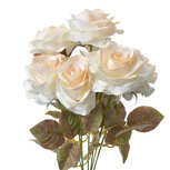 Clayre & Eef | Kunstbloem Rozen Wit Groen 16x16x47 cm | 6PL0308 Clayre & Eef | Kunstbloem Rozen Wit Groen 16x16x47 cm | 6PL0308