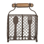 Clayre & Eef | Bestekbak Bruin 19x11x24 cm | 6Y5709