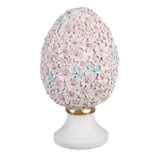 Clayre & Eef | Decoratie Beeld Ei Roze Blauw Wit ø 10x18 cm | 6PR5191 Clayre & Eef | Decoratie Beeld Ei Roze Blauw Wit ø 10x18 cm | 6PR5191