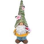 Dekoratief | Gnoompje m/bloemenhoed, staand, resina, 9x7x21cm | A250004 Dekoratief | Gnoompje m/bloemenhoed, staand, resina, 9x7x21cm | A250004