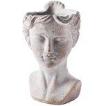 Dekoratief | Bloempot vrouwenhoofd, goud/zwart, cement, 18x15x25cm | A250007 Dekoratief | Bloempot vrouwenhoofd, goud/zwart, cement, 18x15x25cm | A250007