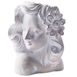 Dekoratief | Bloempot vrouwenhoofd m/bloem, goud, cement, 16x13x20cm | A250011 Dekoratief | Bloempot vrouwenhoofd m/bloem, goud, cement, 16x13x20cm | A250011