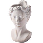 Dekoratief | Bloempot vrouwenhoofd, goud, cement, 15x12x21cm | A250012 Dekoratief | Bloempot vrouwenhoofd, goud, cement, 15x12x21cm | A250012