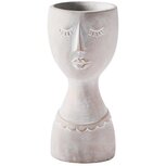 Dekoratief | Bloempot vrouwenhoofd, goud, cement, 14x14x30cm | A250014 Dekoratief | Bloempot vrouwenhoofd, goud, cement, 14x14x30cm | A250014