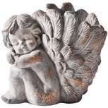 Dekoratief | Bloempot engel, goud/zwart, cement, 18x11x16cm | A250017 Dekoratief | Bloempot engel, goud/zwart, cement, 18x11x16cm | A250017