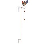 Dekoratief | Tuinprikker kip m/bel/pluviometer, metaal, 30x21x135cm | A250025 Dekoratief | Tuinprikker kip m/bel/pluviometer, metaal, 30x21x135cm | A250025