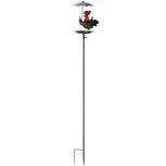 Dekoratief | Tuinprikker haan m/paraplu, metaal, 22x18x135cm | A250029 Dekoratief | Tuinprikker haan m/paraplu, metaal, 22x18x135cm | A250029