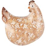 Dekoratief | Kip broedend m/bloemen, bruin/wit, resina, 14x10x15cm | A250058 Dekoratief | Kip broedend m/bloemen, bruin/wit, resina, 14x10x15cm | A250058