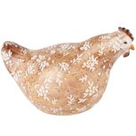 Dekoratief | Kip broedend m/bloemen, bruin/wit, resina, 18x10x12cm | A250059 Dekoratief | Kip broedend m/bloemen, bruin/wit, resina, 18x10x12cm | A250059