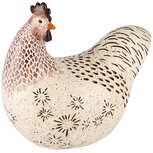 Dekoratief | Kip broedend, wit/bruin, resina, 19x10x18cm | A250069 Dekoratief | Kip broedend, wit/bruin, resina, 19x10x18cm | A250069