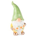 Dekoratief | Gnoom m/bloemenslinger, groen/geel, resina, 14x13x29cm | A250152 Dekoratief | Gnoom m/bloemenslinger, groen/geel, resina, 14x13x29cm | A250152
