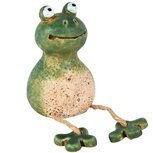 Dekoratief | Kikker m/hangbeentjes 'Gerrit', keramiek, 6x6x10cm | A250177 Dekoratief | Kikker m/hangbeentjes 'Gerrit', keramiek, 6x6x10cm | A250177
