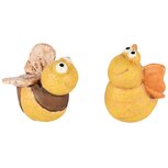 Dekoratief | Bijtje geel/zwart, keramiek, 5x5x6cm, set van 2 stuks | A250186 Dekoratief | Bijtje geel/zwart, keramiek, 5x5x6cm, set van 2 stuks | A250186