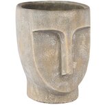 Dekoratief | Bloempot hoofd, grijs, cement, 17x15x20cm | A250203 Dekoratief | Bloempot hoofd, grijs, cement, 17x15x20cm | A250203