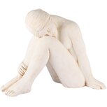 Dekoratief | Deco dame zittend, wit, keramiek, 30x17x24cm | A250216 Dekoratief | Deco dame zittend, wit, keramiek, 30x17x24cm | A250216