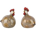 Dekoratief | Kippetje zittend, naturel, keramiek, 10x9x13cm, set van 2 stuks | A250231 Dekoratief | Kippetje zittend, naturel, keramiek, 10x9x13cm, set van 2 stuks | A250231