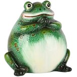 Dekoratief | Kikker zittend, groen, keramiek, 13x11x14cm | A250237 Dekoratief | Kikker zittend, groen, keramiek, 13x11x14cm | A250237