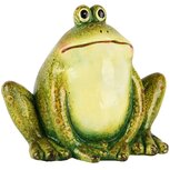 Dekoratief | Kikker zittend, groen, keramiek, 12x10x14cm | A250243 Dekoratief | Kikker zittend, groen, keramiek, 12x10x14cm | A250243
