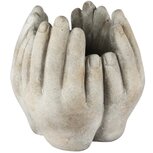 Dekoratief | Bloempot handen, grijs, cement, 16x16x18cm | A250252 Dekoratief | Bloempot handen, grijs, cement, 16x16x18cm | A250252