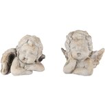Dekoratief | Engeltje liggend, grijs, cement, 14x10x10cm, set van 2 stuks | A250258 Dekoratief | Engeltje liggend, grijs, cement, 14x10x10cm, set van 2 stuks | A250258