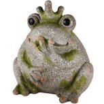 Dekoratief | Kikker m/kroon, grijs/groen, magnesium, 28x21x32cm | A250274 Dekoratief | Kikker m/kroon, grijs/groen, magnesium, 28x21x32cm | A250274