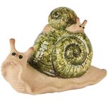Dekoratief | Slak m/babyslak, groen/naturel, resina, 17x8x12cm | A250300 Dekoratief | Slak m/babyslak, groen/naturel, resina, 17x8x12cm | A250300