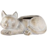 Dekoratief | Bloempot poes liggend, grijs, magnesium, 43x25x20cm | A250317 Dekoratief | Bloempot poes liggend, grijs, magnesium, 43x25x20cm | A250317