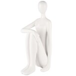 Dekoratief | Deco dame zittend, grijs, resina, 19x16x36cm | A250328 Dekoratief | Deco dame zittend, grijs, resina, 19x16x36cm | A250328
