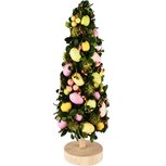 Dekoratief | Deco paasboomppje op voet, naturel, multicolor, 13x37cm | A250342 Dekoratief | Deco paasboomppje op voet, naturel, multicolor, 13x37cm | A250342