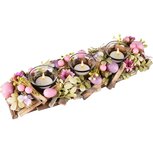 Dekoratief | Tafelstuk m/eitjes/bloemen, lila, hout/pvc/glas, 40x14x7cm | A250349 Dekoratief | Tafelstuk m/eitjes/bloemen, lila, hout/pvc/glas, 40x14x7cm | A250349