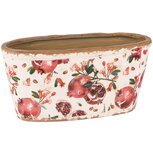 Dekoratief | Bloempot ovaal 'Pomegranate', keramiek, 23x11x11cm | A250354 Dekoratief | Bloempot ovaal 'Pomegranate', keramiek, 23x11x11cm | A250354