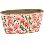 Dekoratief | Bloempot ovaal 'Flower Abundance', keramiek, 23x11x11cm | A250355 Dekoratief | Bloempot ovaal 'Flower Abundance', keramiek, 23x11x11cm | A250355