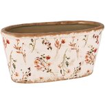 Dekoratief | Bloempot ovaal 'Flower Symphony', keramiek, 23x11x11cm | A250356 Dekoratief | Bloempot ovaal 'Flower Symphony', keramiek, 23x11x11cm | A250356